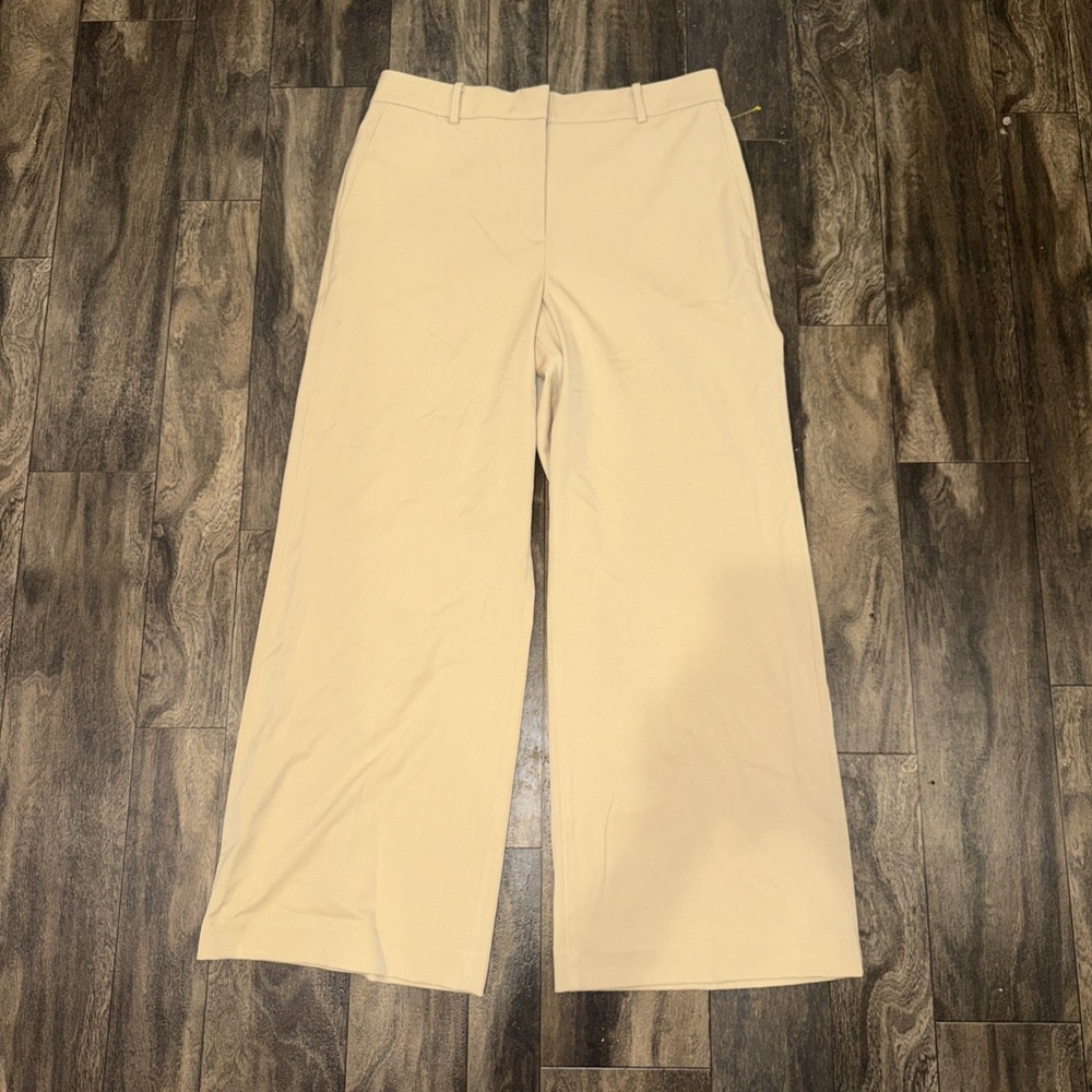 Ann Taylor‎ Wide-Leg High Rise Casual Work Pants Women's Size 12 Beige